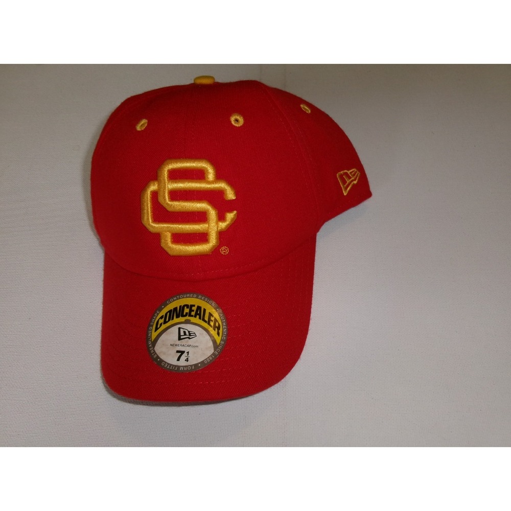 USC TROJANS FITTED NEW ERA TAGS HAT CAP VINTAGE S4